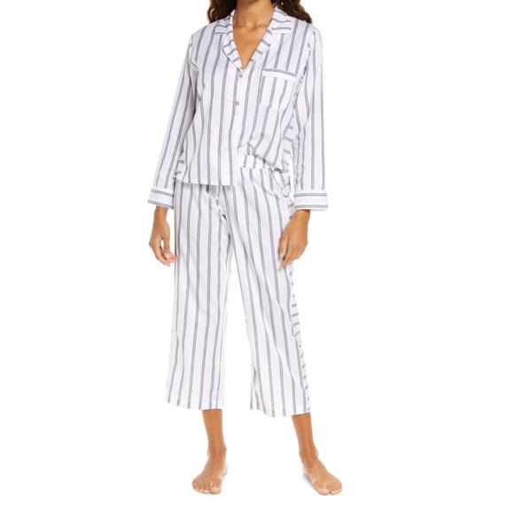 UGG Other - UGG Katharine White Stripe Cotton Crop Pajama Set